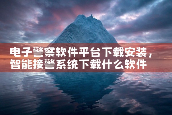 电子警察软件平台下载安装